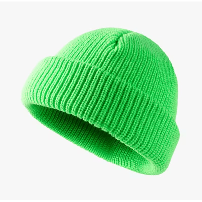 Solid Color Dome Knitted Hat Versatile Melon Leather Style Winter Beanie For Men And Women 7