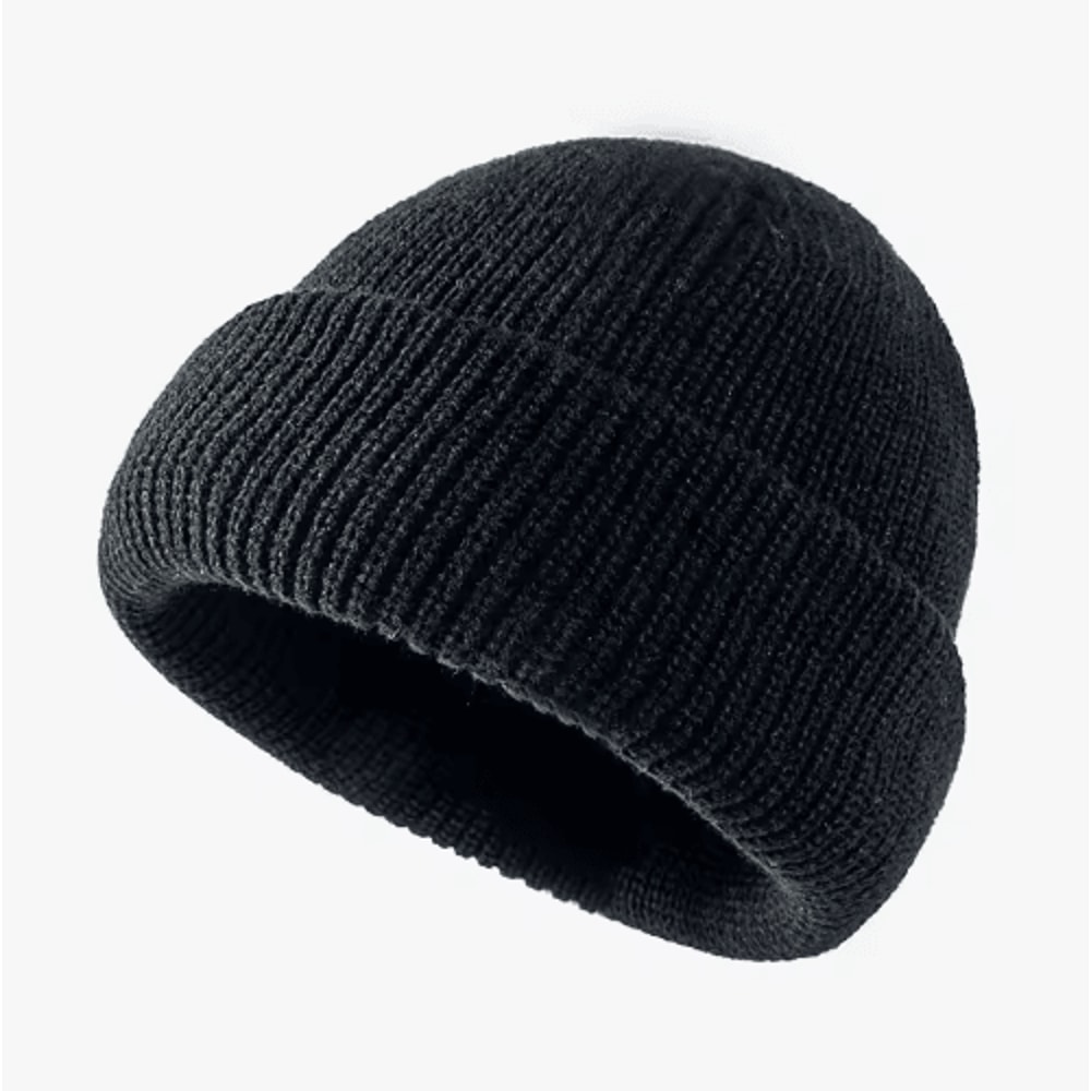 Solid Color Dome Knitted Hat Versatile Melon Leather Style Winter Beanie For Men And Women 8