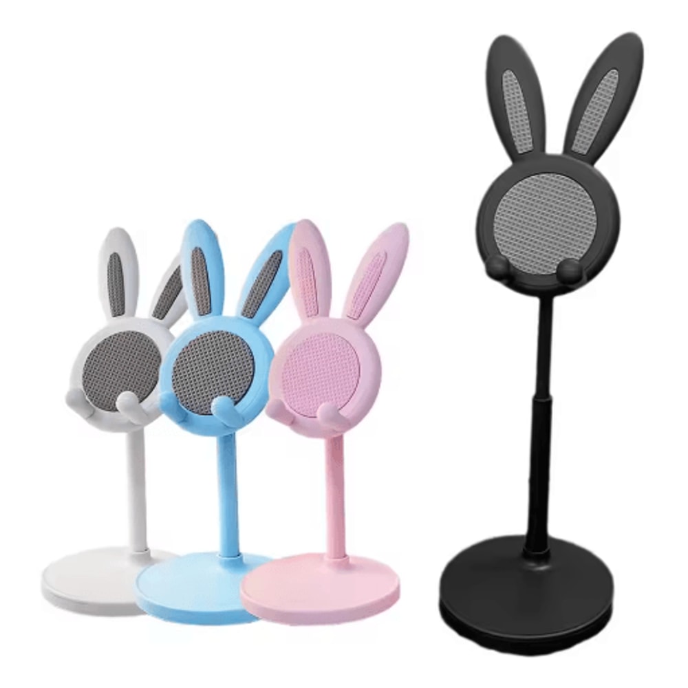 Cute Bunny Phone Stand Adjustable Rabbit Desk Holder For Phones And Tablets 0