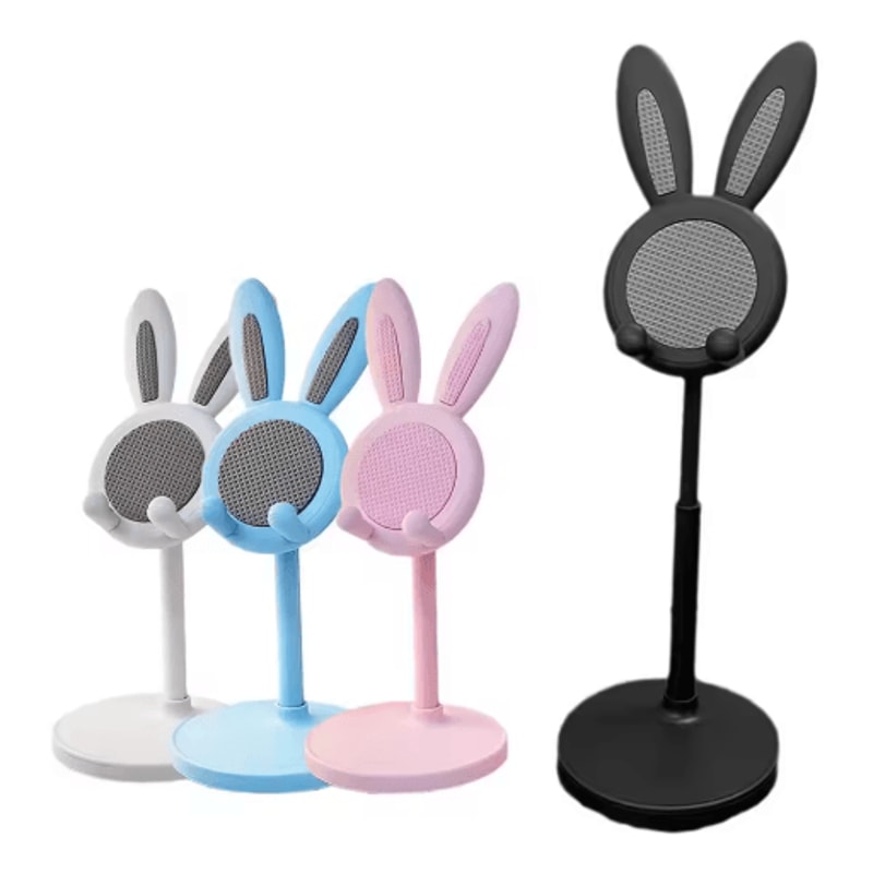 Cute Bunny Phone Stand Adjustable Rabbit Desk Holder For Phones And Tablets 0