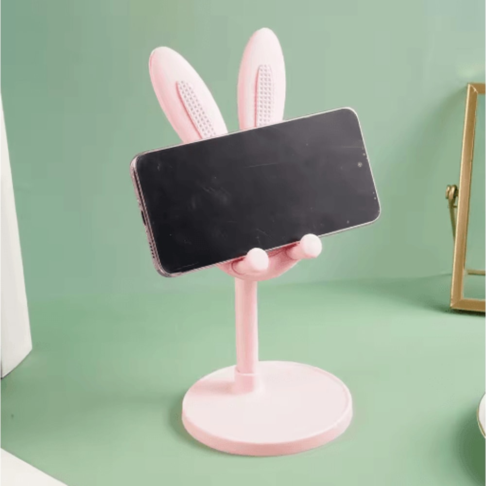 Cute Bunny Phone Stand Adjustable Rabbit Desk Holder For Phones And Tablets 9