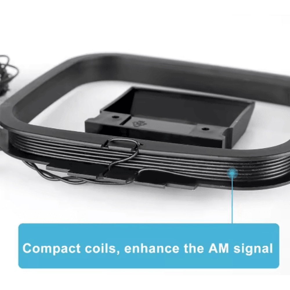 FM AM Loop Antenna With 3 Pin Mini Connector Home Audio Receiver Antenna 2