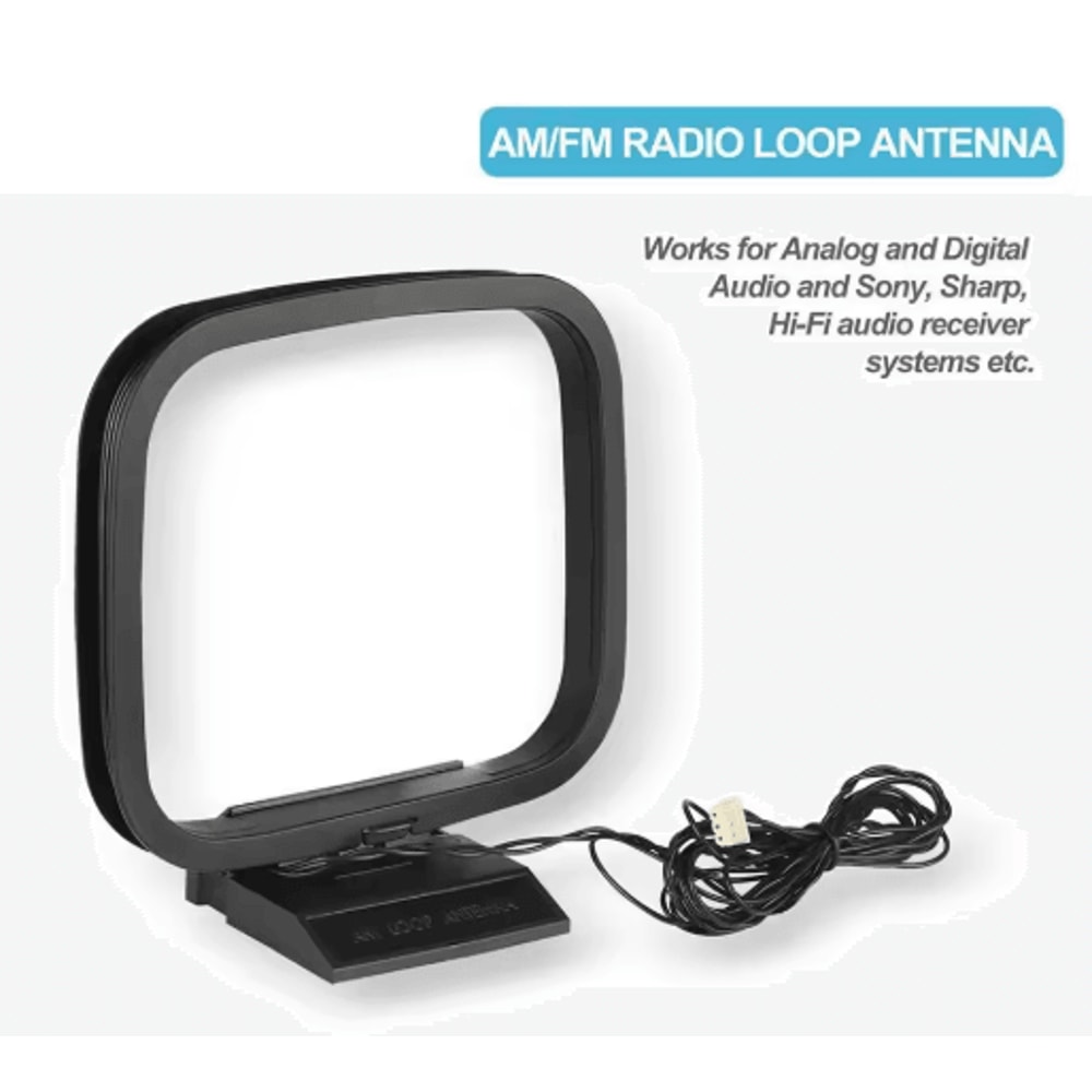 FM AM Loop Antenna With 3 Pin Mini Connector Home Audio Receiver Antenna 4
