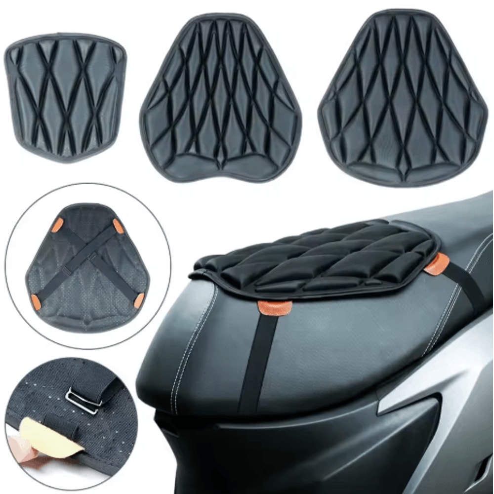 Motorcycle Seat Cushion Pad Breathable Shock Absorbing Comfort For Long Rides 3