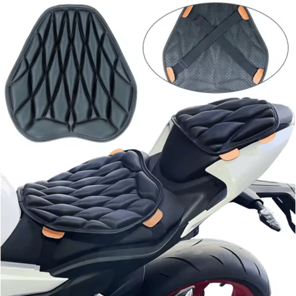 Motorcycle Seat Cushion Pad Breathable Shock Absorbing Comfort For Long Rides 8