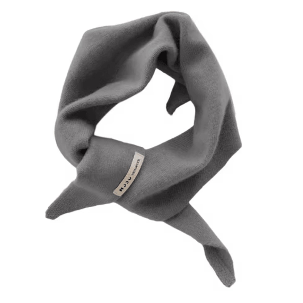 Womens Wool Triangle Scarf British Knitted Sweater Shawl Soft And Warm Accessory 2