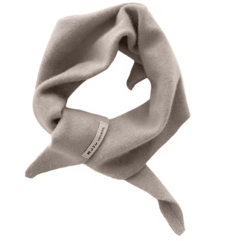 Womens Wool Triangle Scarf British Knitted Sweater Shawl Soft And Warm Accessory 5