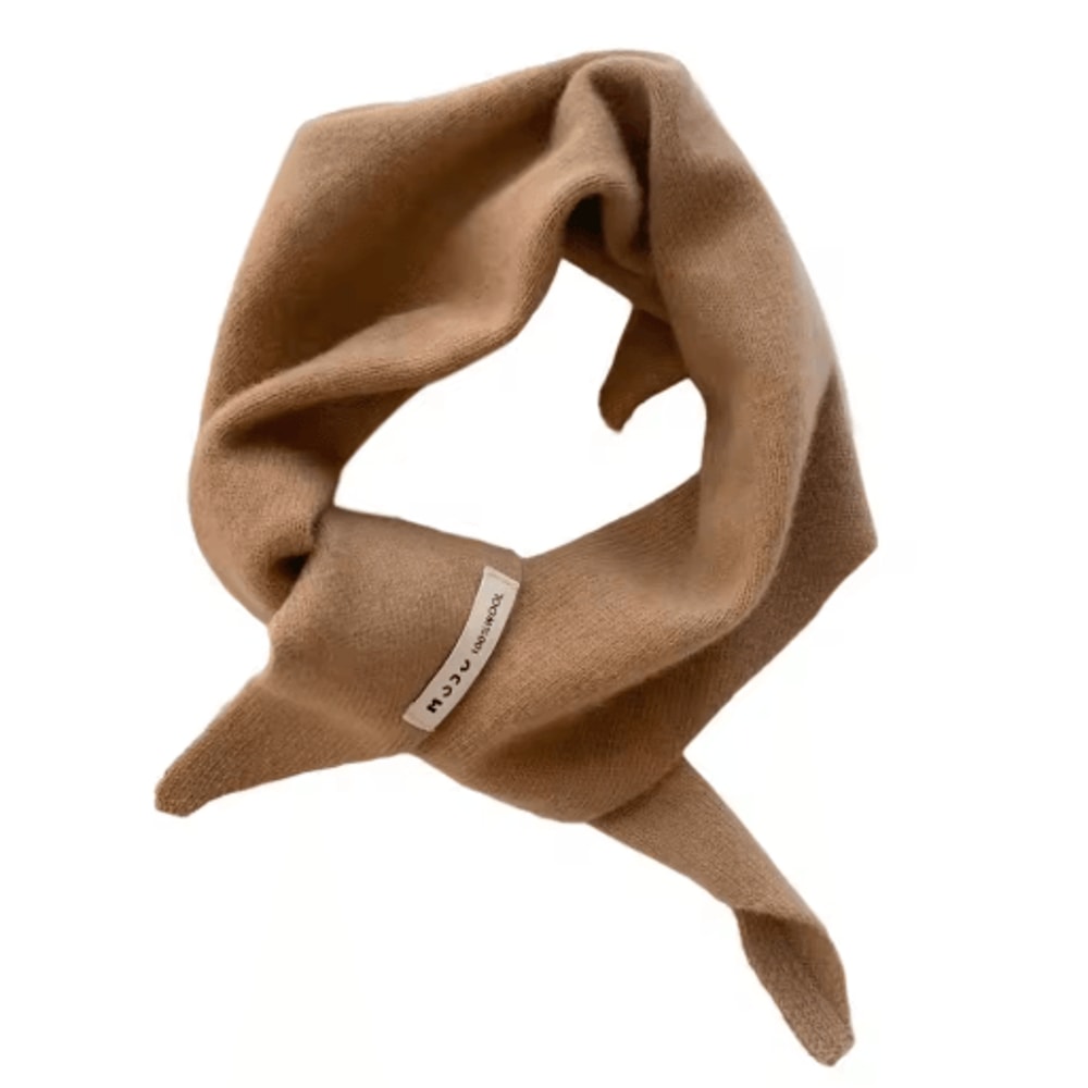 Womens Wool Triangle Scarf British Knitted Sweater Shawl Soft And Warm Accessory 6