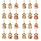Wooden Angel Christmas Tree Ornaments 2D Angel With Bell Hanging Decor 6 12 24PCS 1
