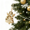 Wooden Angel Christmas Tree Ornaments 2D Angel With Bell Hanging Decor 6 12 24PCS 7