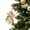 Wooden Angel Christmas Tree Ornaments 2D Angel With Bell Hanging Decor 6 12 24PCS 7