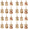 Wooden Angel Christmas Tree Ornaments 2D Angel With Bell Hanging Decor 6 12 24PCS 8