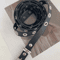 Double Circle PU Leather Belt For Women Thin Studded Punk Waist Belt 2