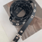 Double Circle PU Leather Belt For Women Thin Studded Punk Waist Belt 2