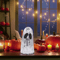 Silver Disco Ghost Halloween Decor Mosaic Mirror Tabletop Ornament For Tiered Trays 6