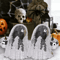Silver Disco Ghost Halloween Decor Mosaic Mirror Tabletop Ornament For Tiered Trays 7