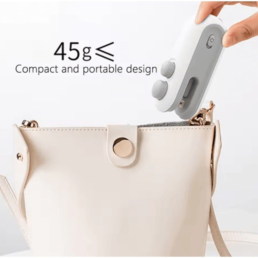 Mini Bag Sealer Machine USB C Rechargeable 2 In 1 Heat Sealer With Cutter And Magnet 4