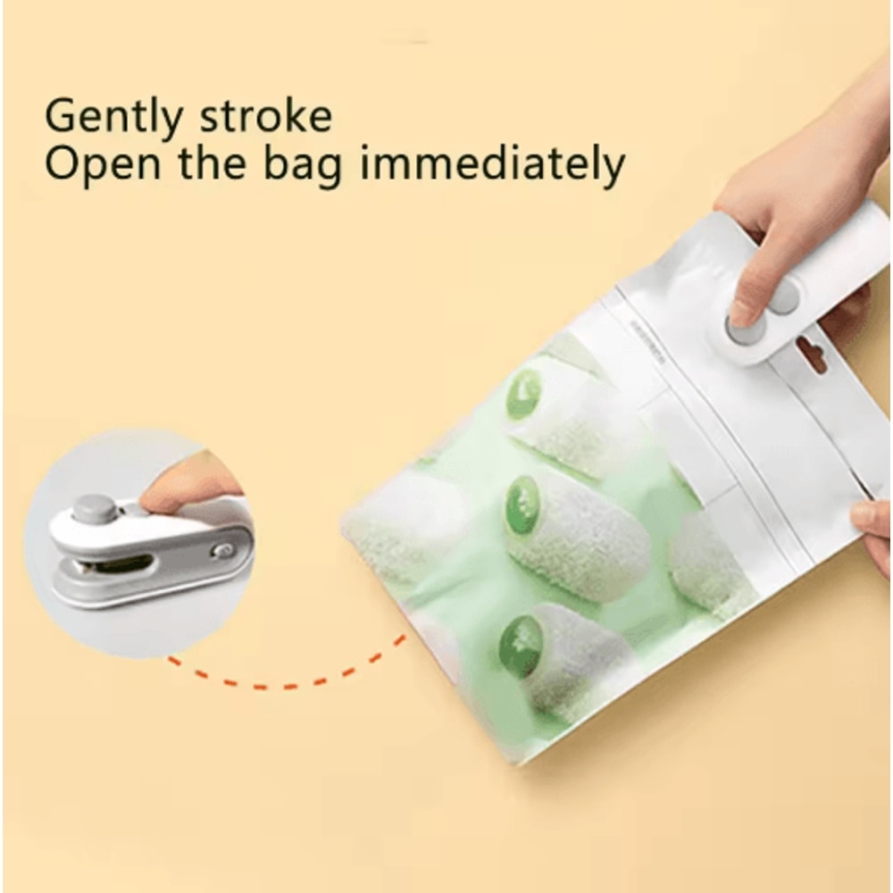 Mini Bag Sealer Machine USB C Rechargeable 2 In 1 Heat Sealer With Cutter And Magnet 6