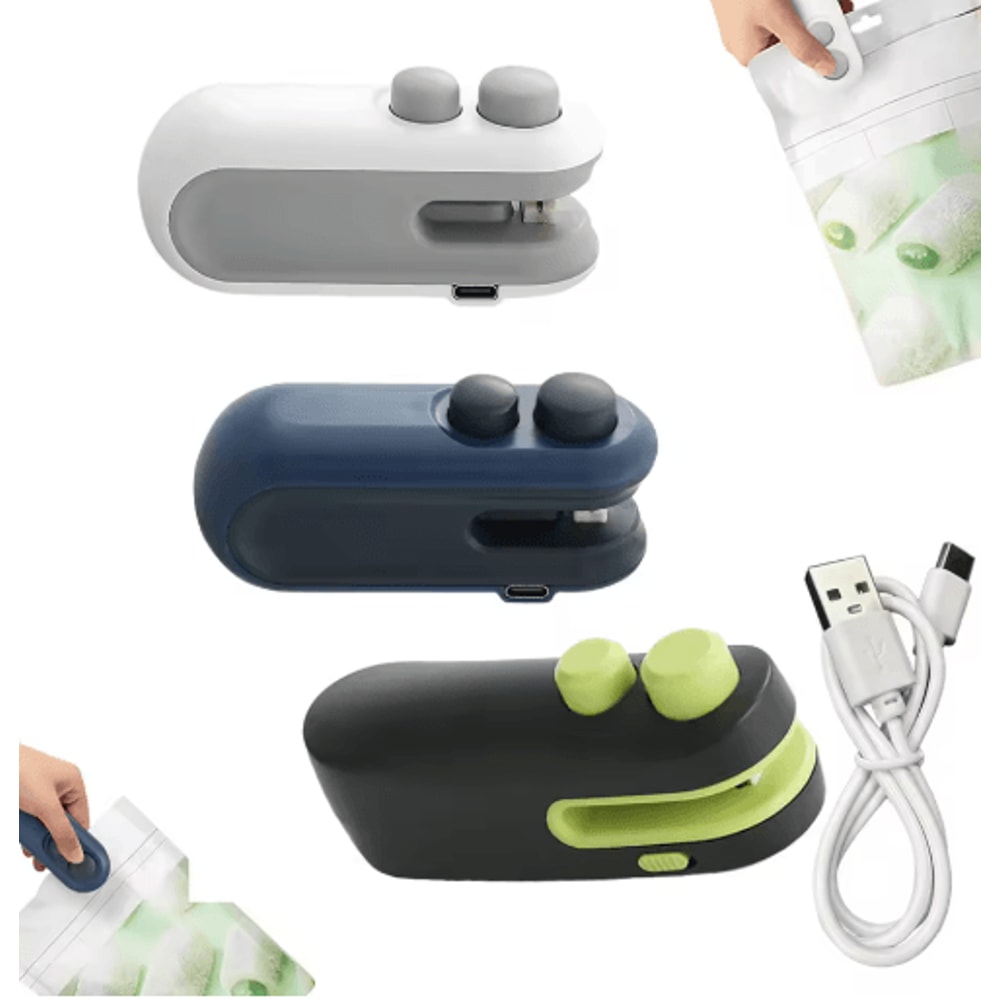 Mini Bag Sealer Machine USB C Rechargeable 2 In 1 Heat Sealer With Cutter And Magnet 8