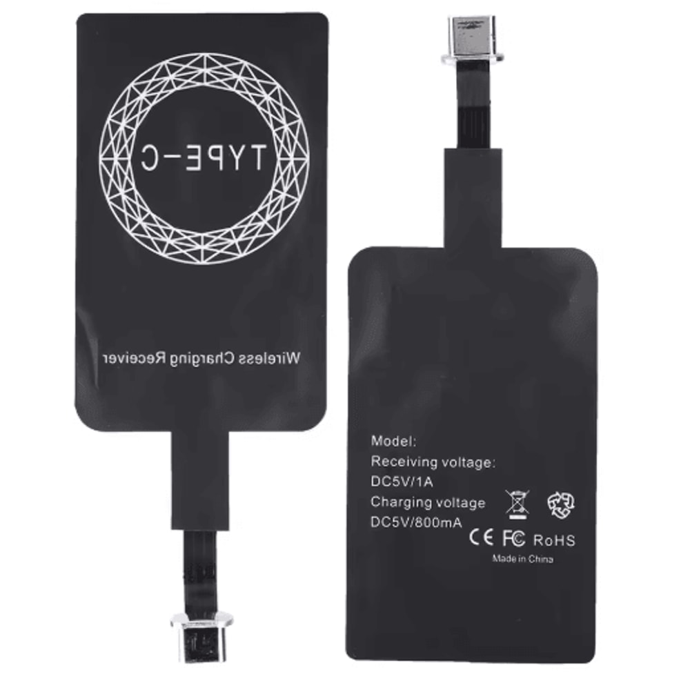 Wireless Charging Receiver Type C Fast Charging Sticker Adapter For Android Phones 8