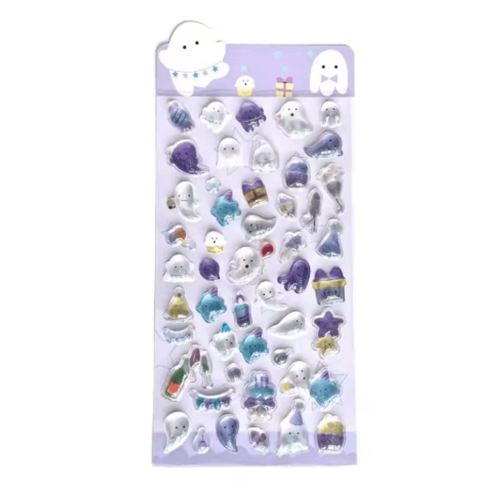 Kawaii Jelly 3D Puffy Stickers Cute Cartoon Relief Stickers For DIY Journals And Crafts 1