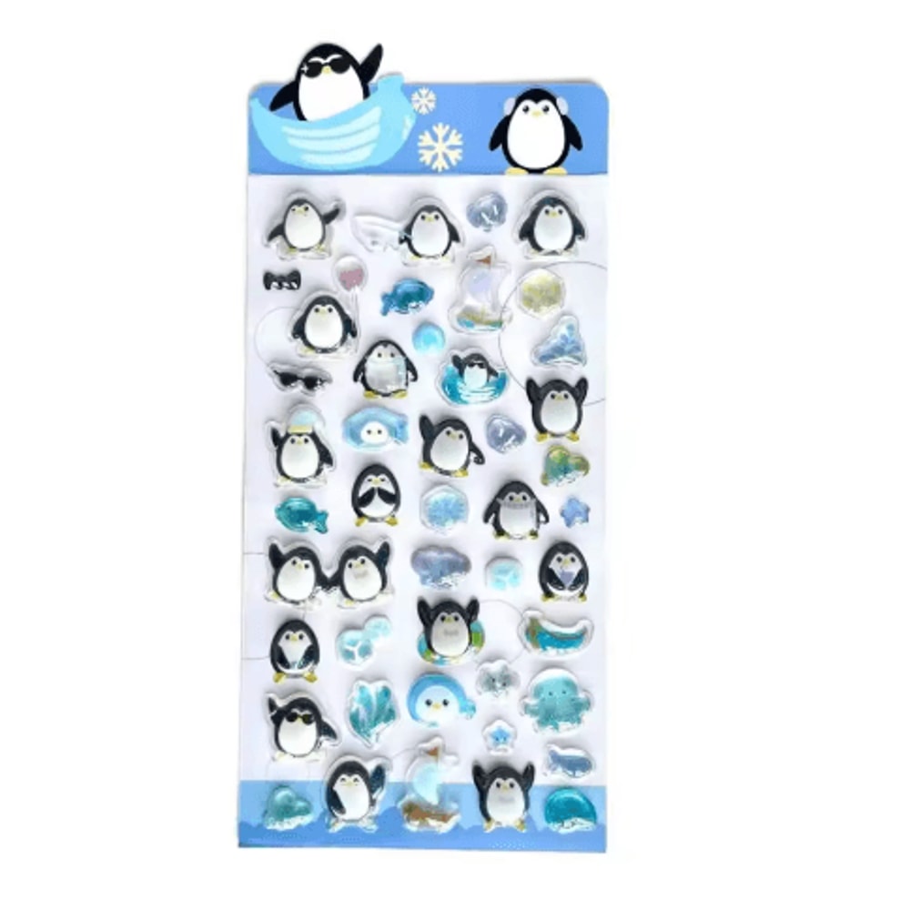 Kawaii Jelly 3D Puffy Stickers Cute Cartoon Relief Stickers For DIY Journals And Crafts 3