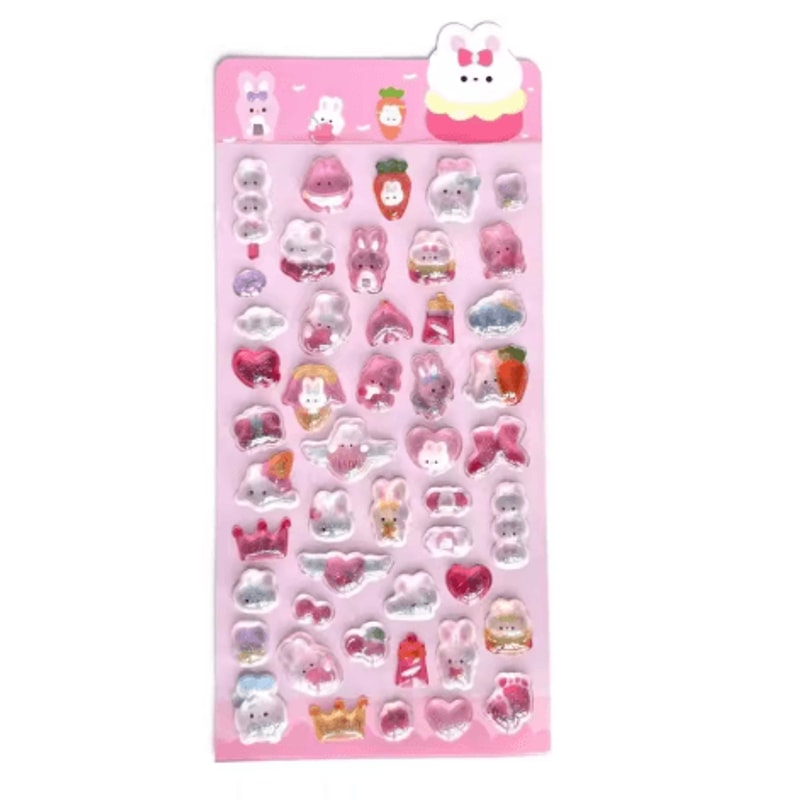 Kawaii Jelly 3D Puffy Stickers Cute Cartoon Relief Stickers For DIY Journals And Crafts 4