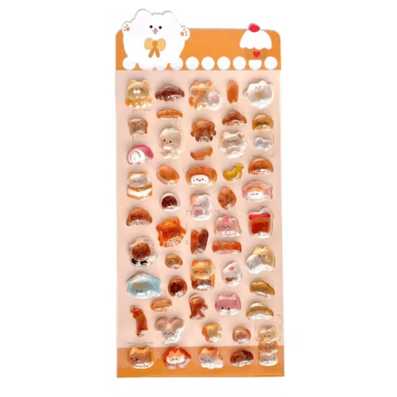 Kawaii Jelly 3D Puffy Stickers Cute Cartoon Relief Stickers For DIY Journals And Crafts 6