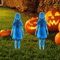 Halloween Scary Doll Yard Stakes Metal Twin Doll Outdoor Garden Decor Approx 16 Inches 0