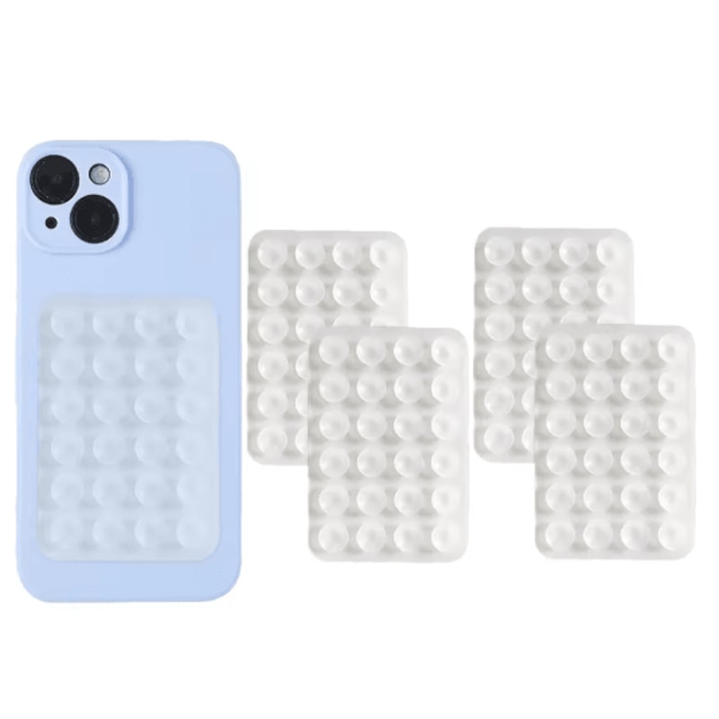 Silicone Suction Phone Mount Set Pack Of 4 Non Slip Suction Cup Phone Holders For Selfies And Video 2