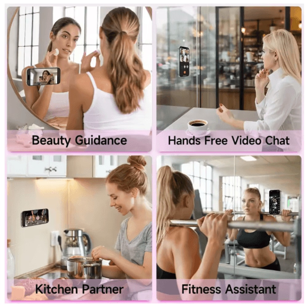 Silicone Suction Phone Mount Set Pack Of 4 Non Slip Suction Cup Phone Holders For Selfies And Video 3