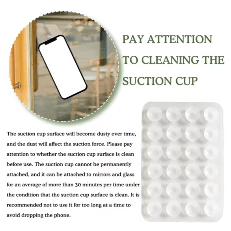 Silicone Suction Phone Mount Set Pack Of 4 Non Slip Suction Cup Phone Holders For Selfies And Video 4