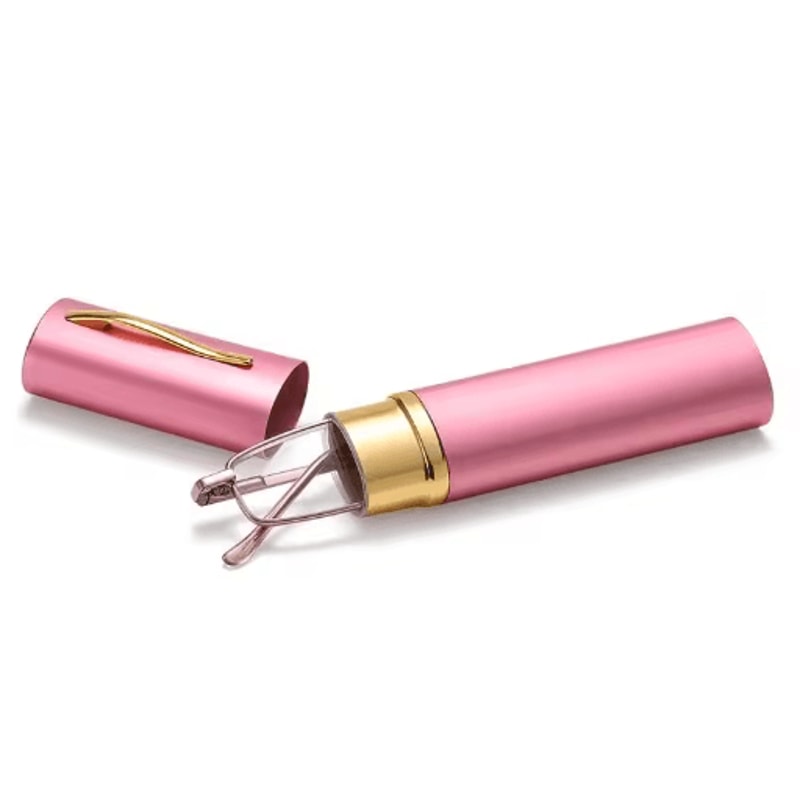 Slim Anti Blue Light Reading Glasses Lightweight Metal Frame Readers With Clip Case 3