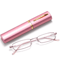 Slim Anti Blue Light Reading Glasses Lightweight Metal Frame Readers With Clip Case 7