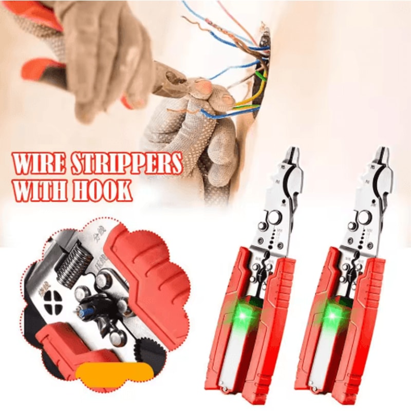4 In 1 Wire Stripper With Voltage Tester Multi Function Electric Wire Stripping And Cutting Tool 3