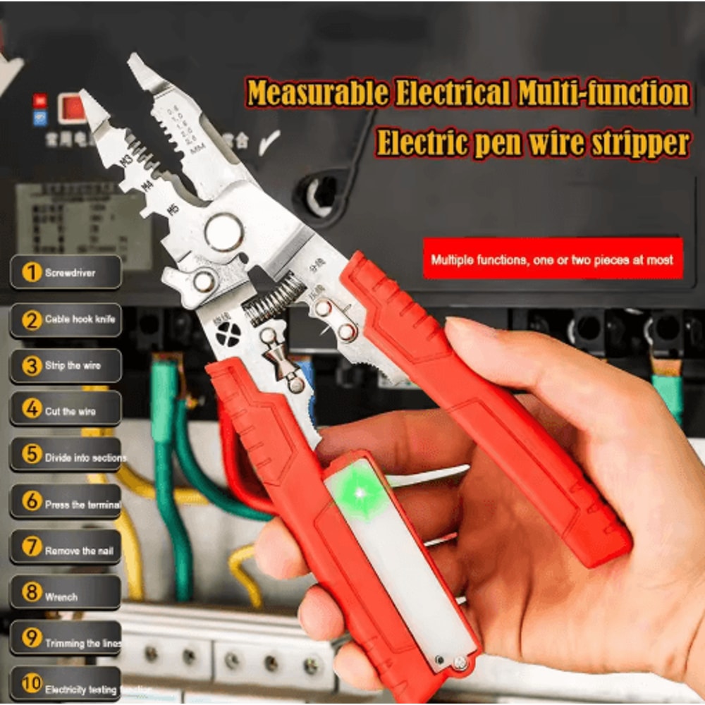 4 In 1 Wire Stripper With Voltage Tester Multi Function Electric Wire Stripping And Cutting Tool 6
