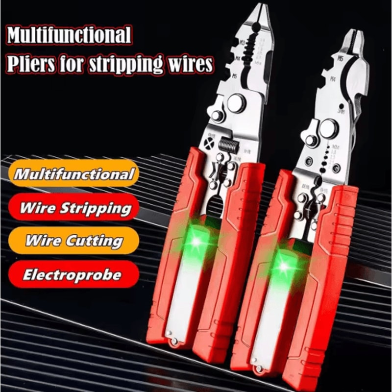 4 In 1 Wire Stripper With Voltage Tester Multi Function Electric Wire Stripping And Cutting Tool 0