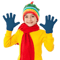 Winter Kids Full Finger Knit Gloves Warm Thickened Gloves For Boys And Girls Ages 5 To 9 0