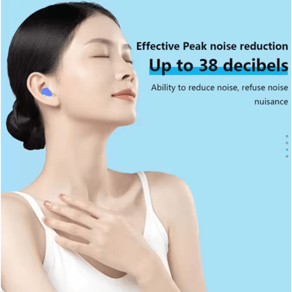 Reusable Silicone Ear Plugs Waterproof Noise Cancelling Earplugs 2 To 8 PCS Set 9
