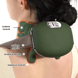 wireless neck and shoulder massager with heat portable deep kneading back massager