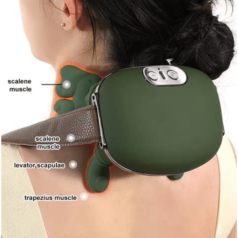Wireless Neck And Shoulder Massager With Heat Portable Deep Kneading Back Massager 0