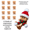 Shaking Feet Wooden Doll Christmas Ornaments Funny Spring Leg Man With Magnetic Expressions 12pcs 4