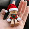 Shaking Feet Wooden Doll Christmas Ornaments Funny Spring Leg Man With Magnetic Expressions 12pcs 5