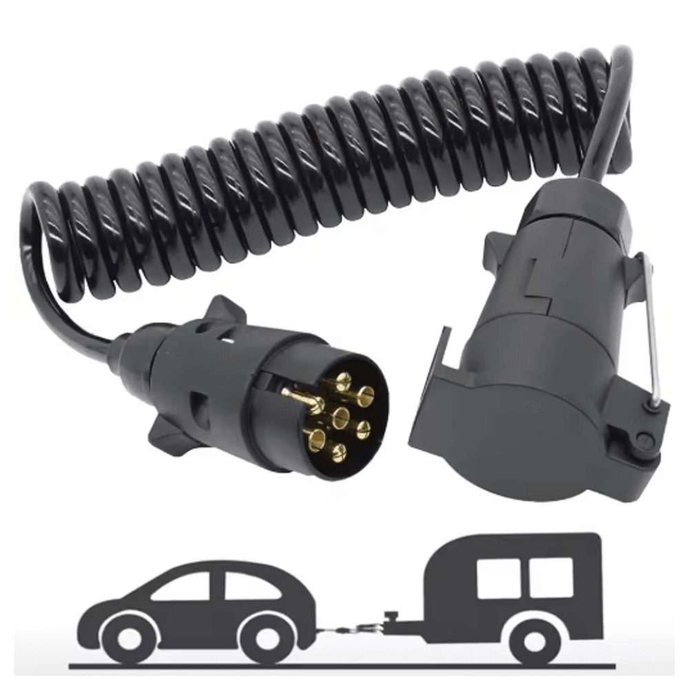 7 Pin Trailer Adapter Heavy Duty European Standard Plug With 13m Copper Wiring Harness 0