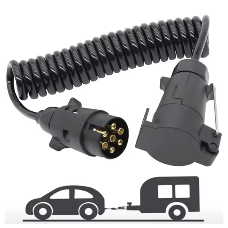 7 Pin Trailer Adapter Heavy Duty European Standard Plug With 13m Copper Wiring Harness 0