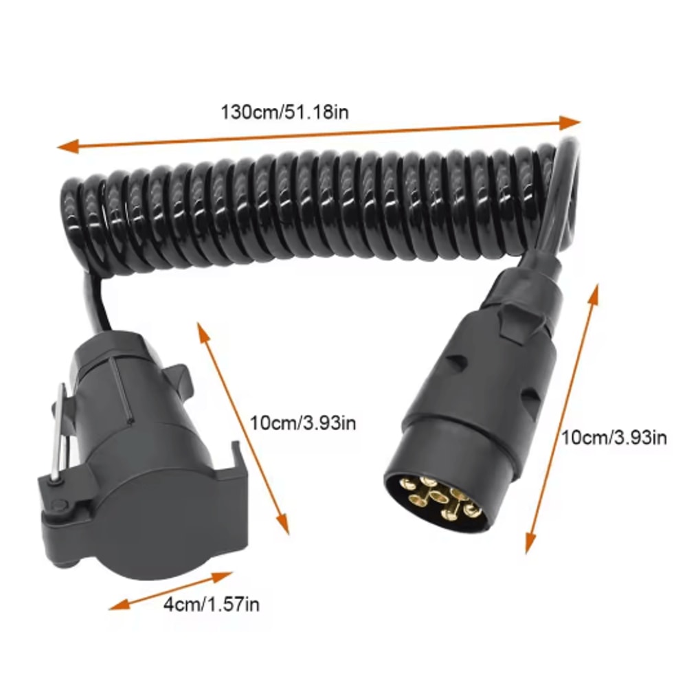 7 Pin Trailer Adapter Heavy Duty European Standard Plug With 13m Copper Wiring Harness 1