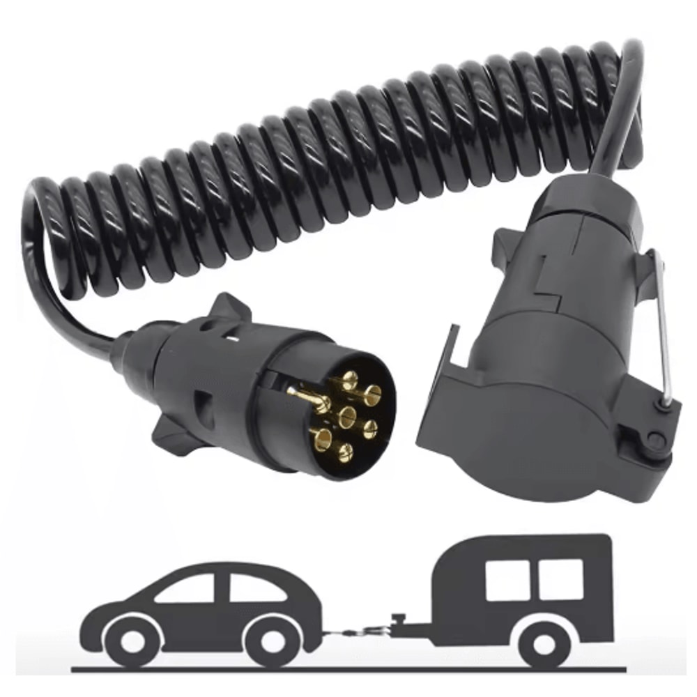 7 Pin Trailer Adapter Heavy Duty European Standard Plug With 13m Copper Wiring Harness 5
