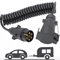 7 Pin Trailer Adapter Heavy Duty European Standard Plug With 13m Copper Wiring Harness 5