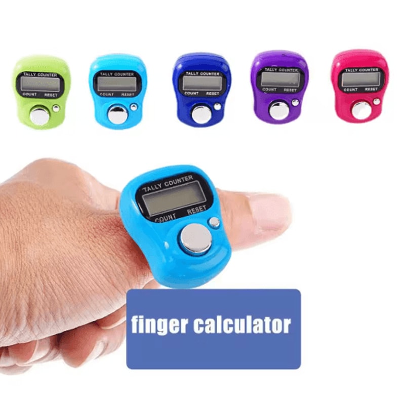 Electronic Tally Counter With LCD Display Digital Finger Clicker For Accurate Counting 9