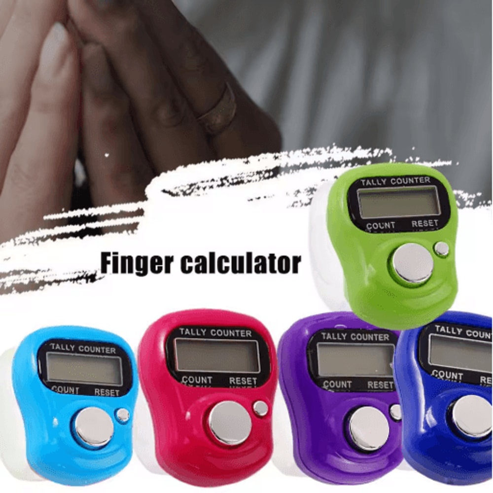 Electronic Tally Counter With LCD Display Digital Finger Clicker For Accurate Counting 0